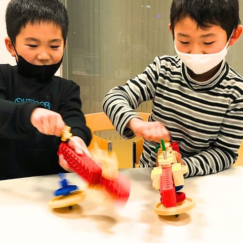 キッズ・クリエーターⅠ授業例「ギア：コマ回し大会」」