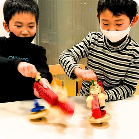 キッズ・クリエーターⅠ授業例「ギア:コマ回し大会」」